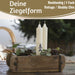 KI-generiertes Bild,IB Laursen Holz Ziegelform Unika 31x15cm Braun alte Backsteinform Cutlery Deko