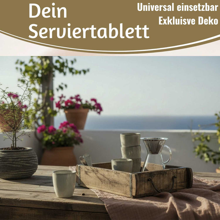 KI-generiertes Bild,Holz Ziegelform Unika 32x30x12m Braun Schublade alte Backsteinform Cutlery Deko