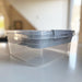 KI-generiertes Bild,Sortierbox Aufbewahrungsbox 26x11cm Grau Stapelbox mit Deckel Kosmetik Organizer