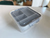 KI-generiertes Bild,Sortierbox Aufbewahrungsbox 26x11cm Grau Stapelbox mit Deckel Kosmetik Organizer
