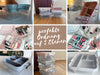 KI-generiertes Bild,Sortierbox Aufbewahrungsbox 26x11cm Beige Stapelbox mit Deckel Kosmetik Organizer