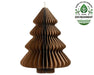 KI-generiertes Bild Papier Tannenbaum 15x11cm Braun Stehend / Anhänger Deko Weihnachten Baumschmuck