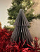 2x Papier Tannenbaum Grau Braun 15cm Set Deko-Anhänger Weihnachten Baumschmuck