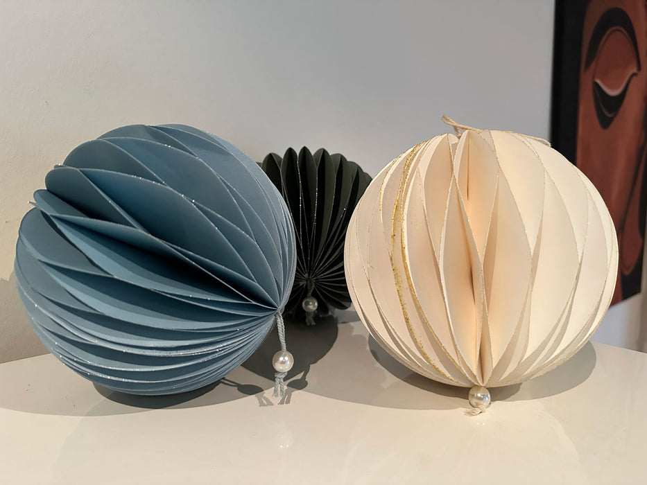 3x XL Papier Wabenball Grün Blau Weiß 15cm Deko-Anhänger Weihnachten B — LS-LebenStil