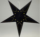 3D Leuchtstern Papierstern Ø 60cm Schwarz 10 LED Timer Weihnachtsstern