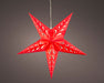 3D Leuchtstern Papierstern Ø 60cm Rot 20 LED Beleuchtet Weihnachtsstern