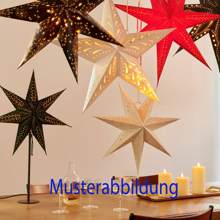 KI-generiertes Bild,3D Leuchtstern Papierstern Ø 60cm Rot 20 LED Beleuchtet Weihnachtsstern