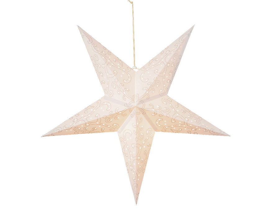 KI-generiertes Bild,3D Leuchtstern Papierstern Ø 60cm Weiß Ornament 20 LED Beleuchtet Weihnachtsstern