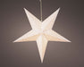 3D Leuchtstern Papierstern Ø 60cm Weiß Ornament 20 LED Beleuchtet Weihnachtsstern