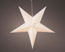 3D Leuchtstern Papierstern Ø 60cm Weiß Ornament 20 LED Beleuchtet Weihnachtsstern