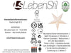 3D Leuchtstern Papierstern Ø 60cm Weiß Ornament 20 LED Beleuchtet Weihnachtsstern