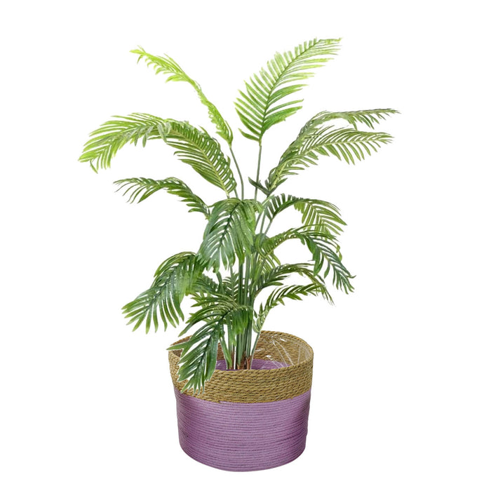 KI-generiertes Bild,Seegras Blumentopf Übertopf Palma 33cm Flieder Pflanztopf Aufbewahrungskorb
