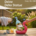 KI-generiertes Bild,XL Deko Figur Gartenzwerg Pink sitzend 17cm Gnom Skulptur Gartenstatue Statue Objekt