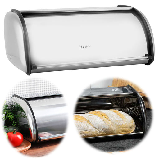 Vintage Brotkasten Chrom Silber 34cm Metall Retro Brotbox Aufbewahrungskorb