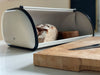 Vintage Brotkasten Creme Weiß 34cm Metall Retro Brotbox Aufbewahrungskorb