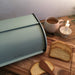 Vintage Brotkasten Leaf Grün 34cm Metall Retro Brotbox Aufbewahrungskorb
