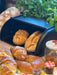 Vintage Brotkasten Schwarz Black 34cm Metall Retro Brotbox Aufbewahrungskorb