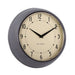 Nostalgische Metall Wanduhr Grau 23cm Vintage Küchenuhr Bürouhr Retro Look