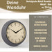 Nostalgische Metall Wanduhr Grau 23cm Vintage Küchenuhr Bürouhr Retro Look