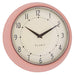 Nostalgische Metall Wanduhr Creme Rose 23cm Vintage Küchenuhr Bürouhr Retro Look
