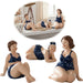 Deko Figuren Set 3x Badenixe XL Figur Molly Maritim Blau Weiß Badeanzug Objekt