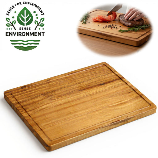 Profi Holz Schneidebrett 47x36cm XL Akazie Küchenbrett Tranchierbrett