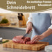 Profi Holz Schneidebrett Stirnholz 36cm XL Bambus Küchenbrett Tranchierbrett