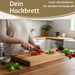 KI-generiertes Bild,Profi Holz Schneidebrett Teak 40cm XL Teakholz Küchenbrett Tranchierbrett