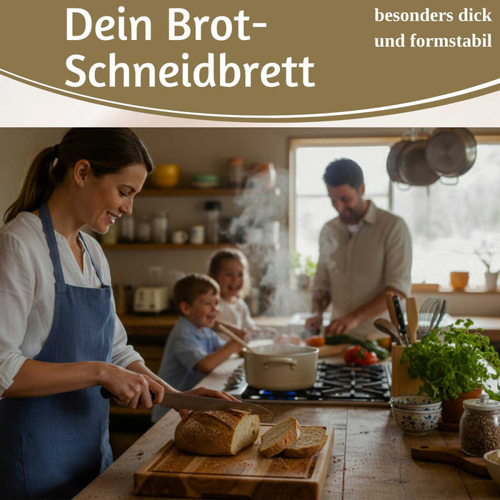 KI-generiertes Bild,Profi Holz Schneidebrett Teak 40cm XL Teakholz Küchenbrett Tranchierbrett