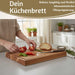 KI-generiertes Bild,Profi Holz Schneidebrett Teak 40cm XL Teakholz Küchenbrett Tranchierbrett