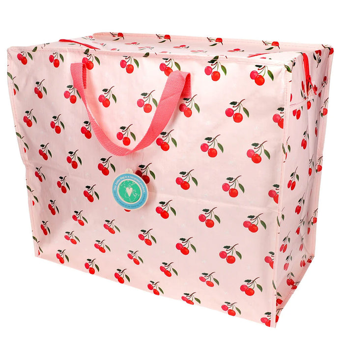 XXL Jumbo Bag Cherry - Kirschen 55cm Recycelt Aufbewahrungstasche Einkaufstasche