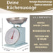 Vintage Küchenwaage Retro Blau Manuelle Backwaage großes Ziffernblatt 1L Schüssel