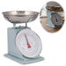 Vintage Küchenwaage Retro Blau Manuelle Backwaage großes Ziffernblatt 1L Schüssel