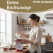 Vintage Küchenwaage Retro Rot Manuelle Backwaage großes Ziffernblatt 1L Schüssel