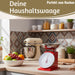 Vintage Küchenwaage Retro Rot Manuelle Backwaage großes Ziffernblatt 1L Schüssel