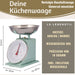Vintage Küchenwaage Retro Leaf Manuelle Backwaage großes Ziffernblatt 1L Schüssel