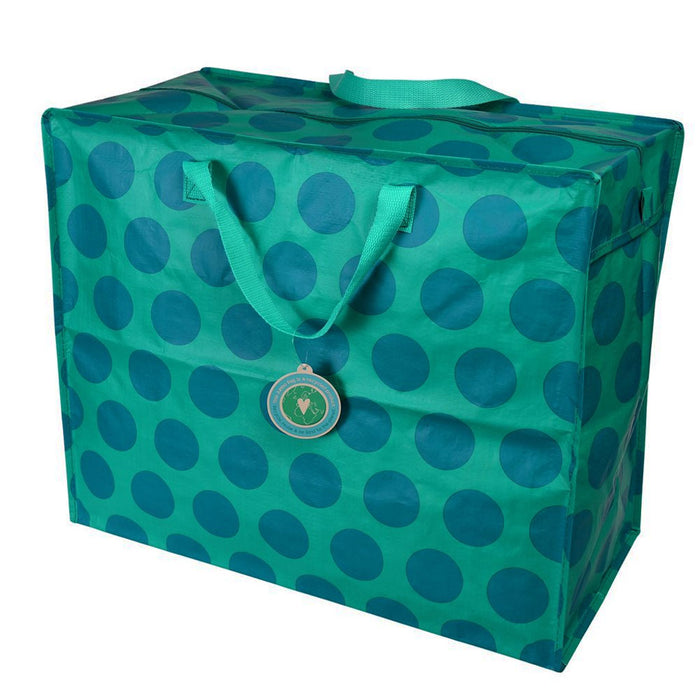 XXL Jumbo Bag Blau Türkis Spotlight 55cm Recycelt Aufbewahrungstasche Einkaufstasche