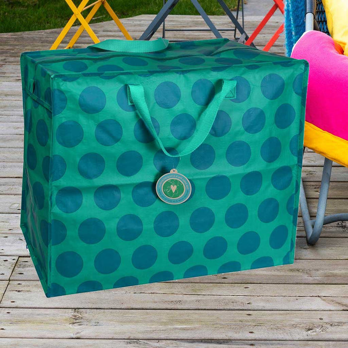 XXL Jumbo Bag Blau Türkis Spotlight 55cm Recycelt Aufbewahrungstasche Einkaufstasche