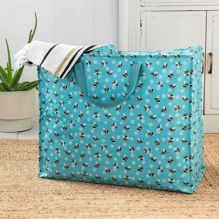 XXL Jumbo Bag Bumblebee Türkis 55cm Recycelt Aufbewahrungstasche Einkaufstasche
