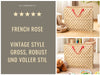 KI-generiertes Bild,XXL Jumbo Bag French Rose Rote Rosen 55cm Aufbewahrungstasche Einkaufstasche