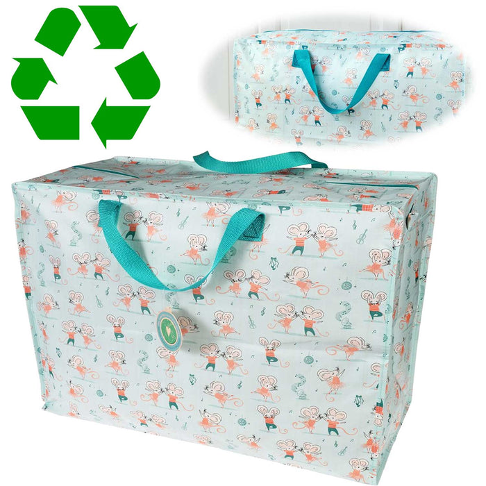 XXL Jumbo Bag Mimi Milo Mäuse 55cm Recycelt Aufbewahrungstasche Einkaufstasche