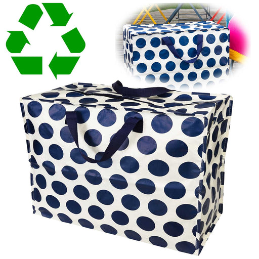 XXL Jumbo Bag Navy Blue Spotlight 55cm Recycelt Aufbewahrungstasche Einkaufstasche
