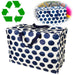 XXL Jumbo Bag Navy Blue Spotlight 55cm Recyclet Aufbewahrungstasche Einkaufstasche