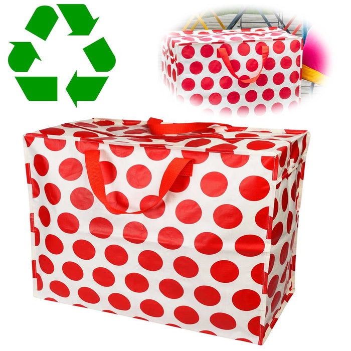 XXL Jumbo Bag Red Spotlight 55cm Recycelt Aufbewahrungstasche Einkaufstasche