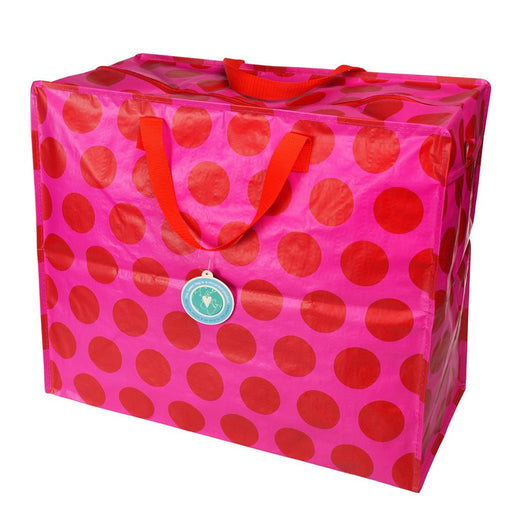 XXL Jumbo Bag Pink Rot Spotlight 55cm Recycelt Aufbewahrungstasche Einkaufstasche