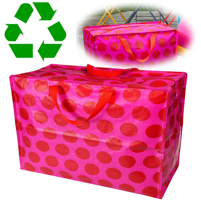 XXL Jumbo Bag Pink Rot Spotlight 55cm Recycelt Aufbewahrungstasche Einkaufstasche