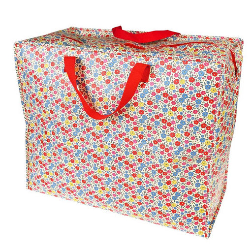 XXL Jumbo Bag Tilde bunte Blumen 55cm Recyclet Aufbewahrungstasche Einkaufstasche
