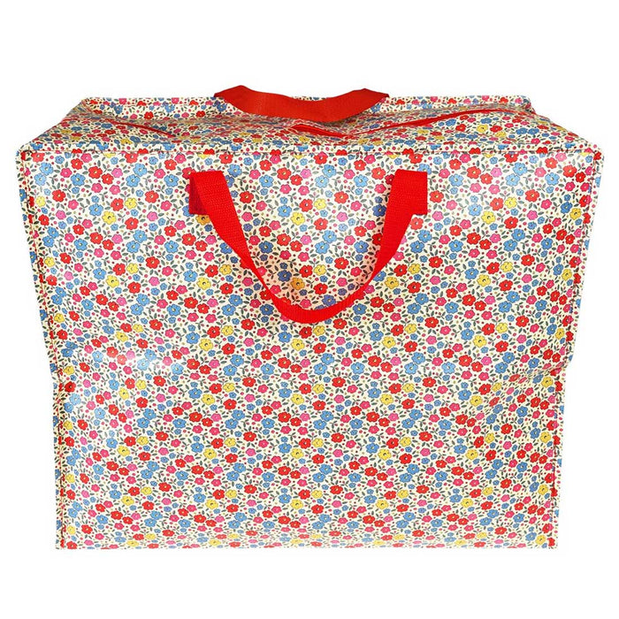 XXL Jumbo Bag Tilde bunte Blumen 55cm Recycelt Aufbewahrungstasche Einkaufstasche