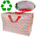 XXL Jumbo Bag Tilde bunte Blumen 55cm Recycelt Aufbewahrungstasche Einkaufstasche