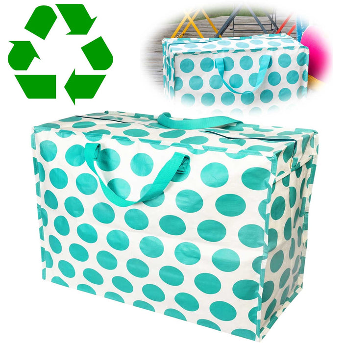 XXL Jumbo Bag Turquoise Spotlight 55cm Recycelt Aufbewahrungstasche Einkaufstasche
